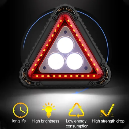 مصباح مثلث الخطر متعدد الوظائف
