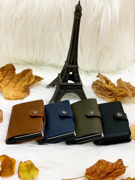 🛍️⁩⁩⁩  محفظة جلد أنيقة مضادة اختراق بجودة ممتازة 🛍️⁩