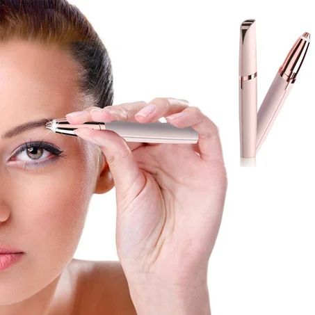 Flawless Eyebrow Trimmer - ماكينة حلاقة كهربائية لإزالة شعر الوجه و الحاجبين بدون ألم للنساء