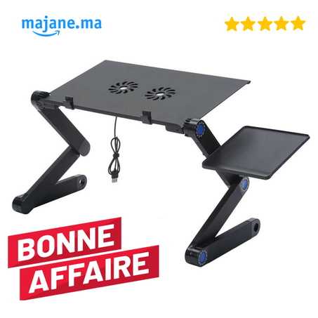 Table Pliante Pour PC Portable + 2 ventulateurs