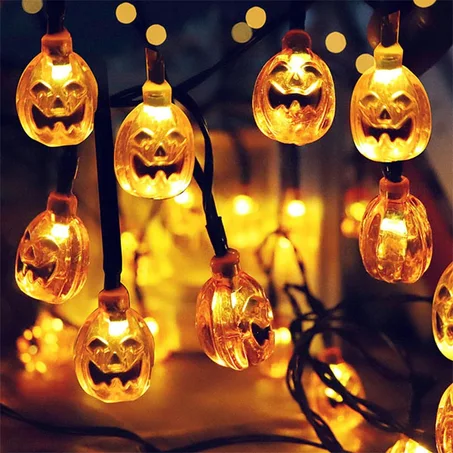 1.5mx 10Led Halloween Pumpkin Ghost Skeletons Bat Spider Led Light String Festivalx Bar Home Party Decor Halloween Ornam