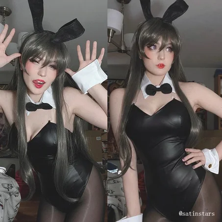 ROLECOS Anime Sakurajima Mai Cosplay Costume Halloween Women Black Sexy Jumpsuit Rascal Does Not Dream of Bunny Girl Senpai Cos