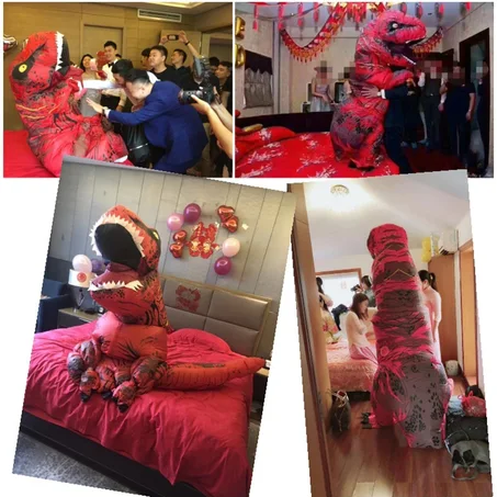 T REX Mascot Inflatable Dinosaur Costume For Kids Adult Dino Cartoon Anime Cosplay halloween Inflatable Costumes Fancy Mascot