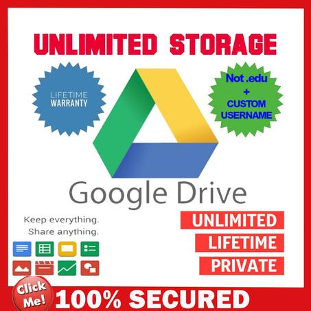 Unlimited Google Drive Cloud Storage Account [Lifetime] VERY FAST DELIVERY SAFE