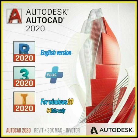 Autodesk Autodesk AutoCAD 2020+ Revit + 3DsMAX+ Inventor Pro.| Win10|64-Bit] | 3 Years Edu. (Full) License