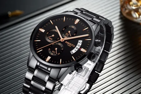 Nibosi Montre Chronographe quartz 2020