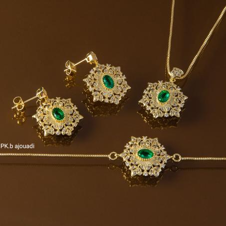 Parure Bijoux de 3 Pièces luxueux Pour  Dame M6