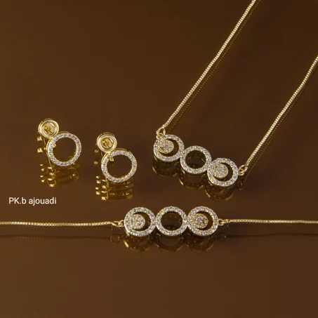 Parure Bijoux de 3 Pièces luxueux Pour  Dame M24