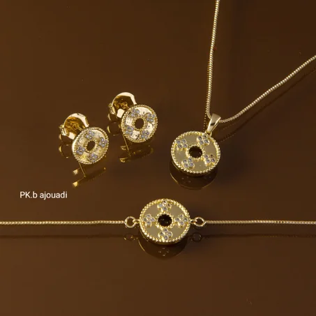 Parure Bijoux de 3 Pièces luxueux Pour  Dame M4