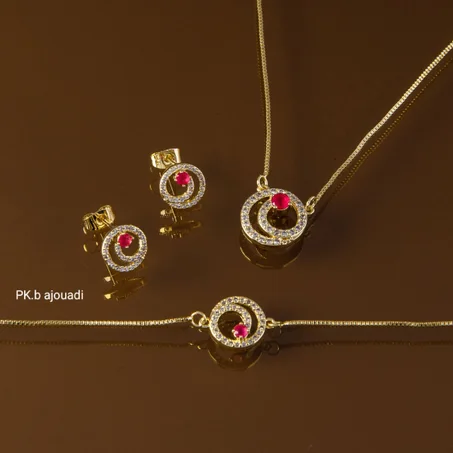 Parure Bijoux de 3 Pièces luxueux Pour  Dame M21