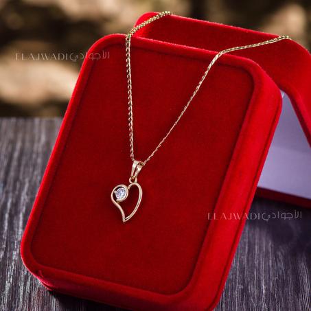 Collier Pendentif Plaqué Or Motif Petite Cœur