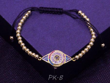 Bracelet à perles pour  femme Motif OEIL Coloré