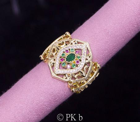 Pouf Hurrem Sultan Authentique Bague En Plaqué Or Bijoux