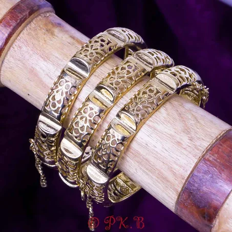 18 K plaqué or jaune fleur en filigrane Bracelet Bracelets Bijoux tendance