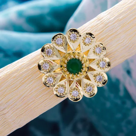 Bague TURQUE femme Hürrem Sultan Motif Fleur