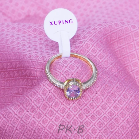 Bijoux Femme Bague  Gros Diamant Plaqué Laminé Or