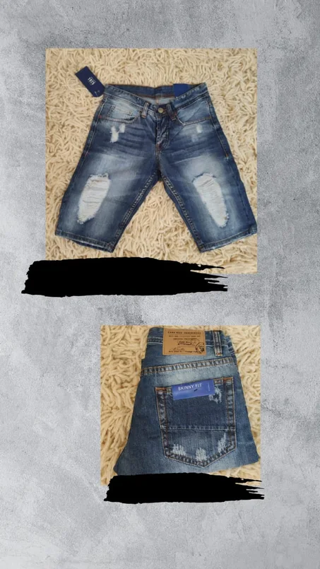 Short en Jean Bleu