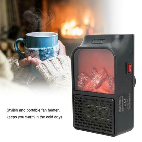 Appareil de chauffage électrique portatif à flamme, avec télécommande plus chaude, chauffe-hiver personnel 900W