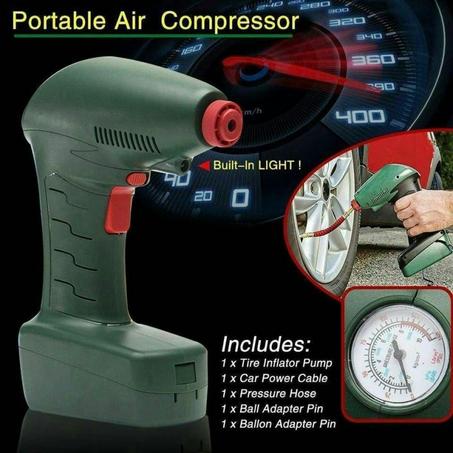 Compresseur d’Air Puissant, Portable - Alimenté par votre Voiture