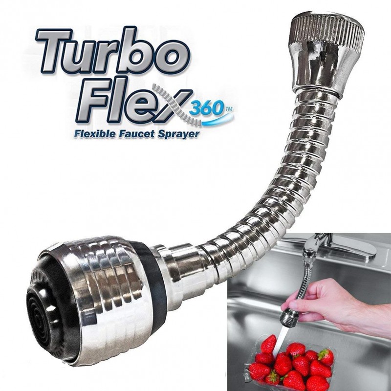 Prolongateur de robinet Flexible,pulvérisateur Turbo pour évier