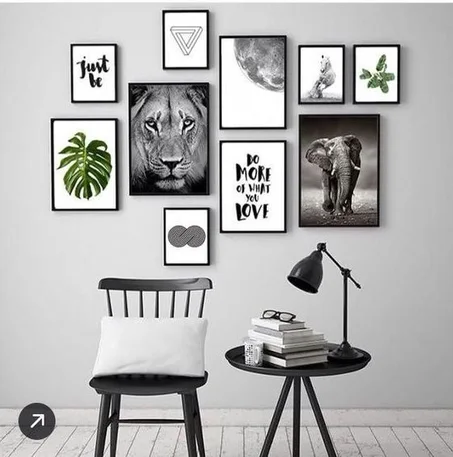 Cadre ,Lot de 10 cadres avec photos ,10 piéces en bois