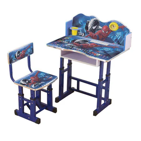 مكتب دراسي للأطفال مكون من طاولة وكرسي بأشكال كرتونية رائعة