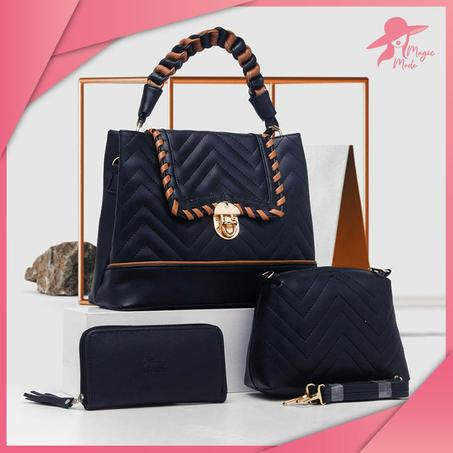 REF10 حقيبة يدوية راقية للنساء (جودة عالية) 3 قطع