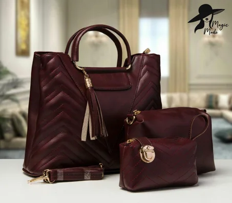 Pack Sac À Main 3 Pcs Pour Femme (Top Qualité)