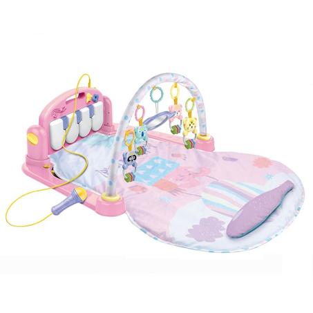 لعبة سجادة بيانو تعليمي لحديثي الولادة باللون الوردي