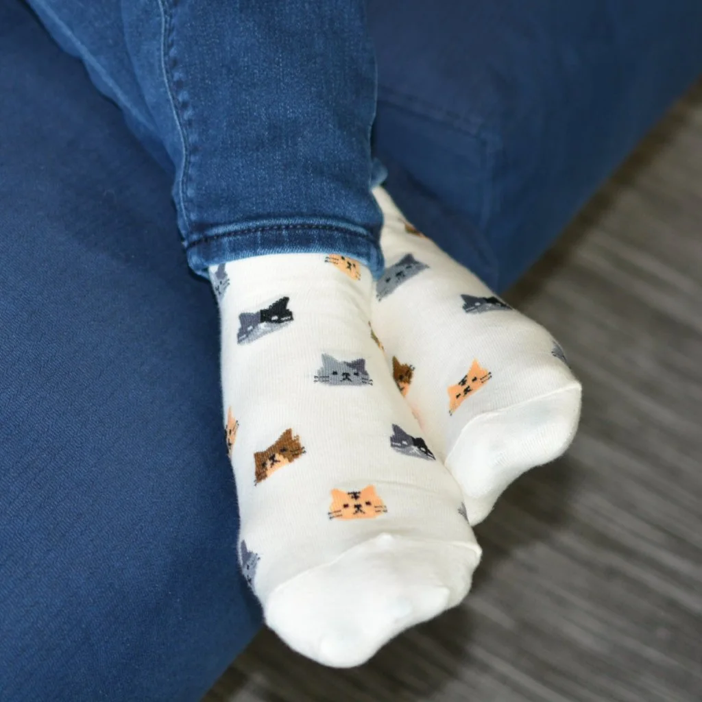 Unique Kitten Print Cotton Socks