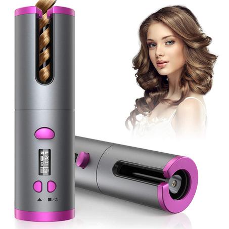 Wireless Auto Rotating Ceramic Hair Curler مموج شعر سيراميك دوار تلقائي لاسلكي