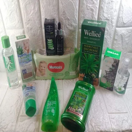 Pack 6 produits Aleo Vera pour soins de cheveux et la peau