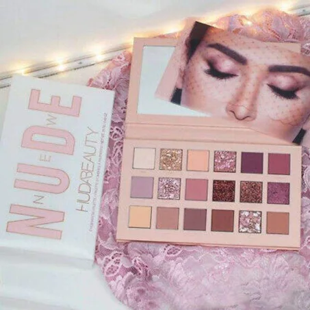 Huda Beauty Nude Eyeshadow Palette Glitter 18 Couleurs Maquillage Cosmétiques
