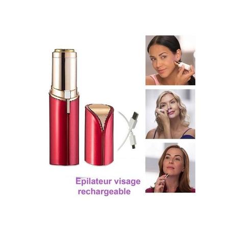 ماكينة نزع شعر قابلة للشحن - أحمر