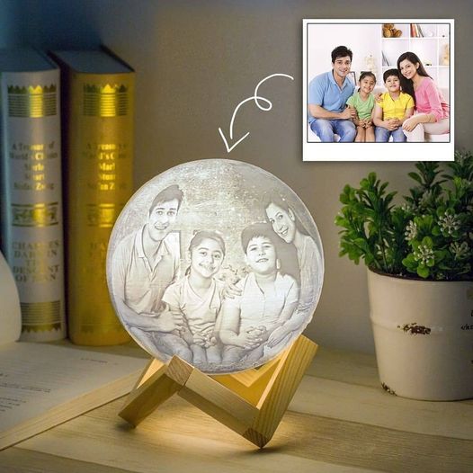 Lampe de lune personnalisée avec votre photo