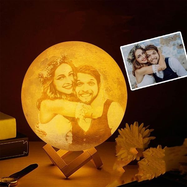 Lampe de lune personnalisée avec votre photo