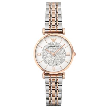 Emporio Armani Two-Colour Crystal Ladies Watch