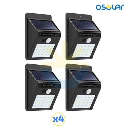 Mini Lampadaire x4  مصباح الطاقة الشمسية مستشعر للحركة