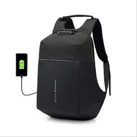 Sac A Dos Antivol - Avec Sortie USB - NOIR