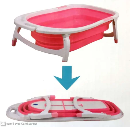 Baignoire Pour Bébé (Pliable Silicone) Rose