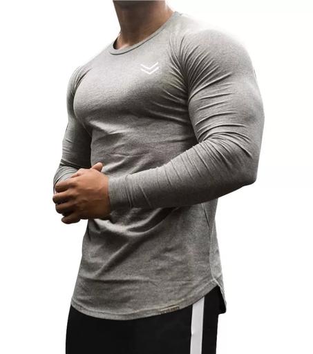 Men's cotton long sleeve T-shirt