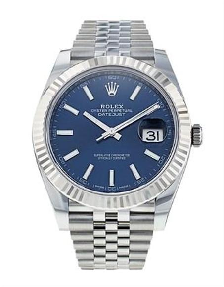 ROLEX DATEJUST SILVER BLUE