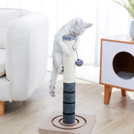 Poteau Griffoir pour Chat, Jouet pour Chat Boule Suspendue
