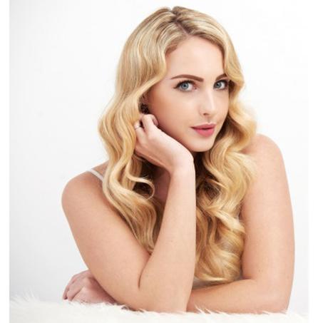 EXTENSION CHEVEUX BLONDE BOUCLÉ A CLIPS  شد الشعر المتعرج الأشقر