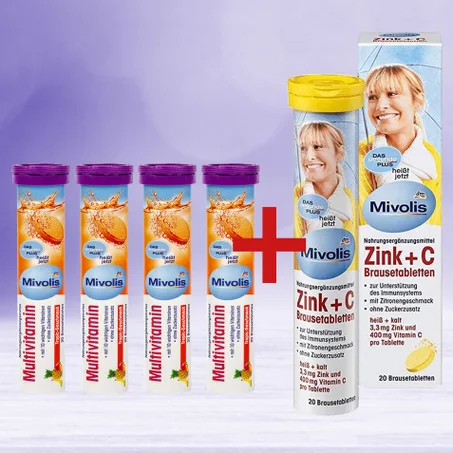 Pack Multivitamines × 4 + Zinc & C