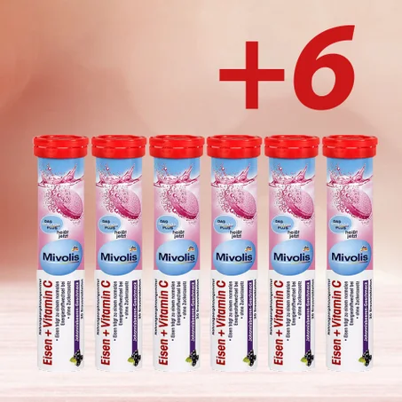 Pack Fer + Vitamine C  (6 Tubes × 20 Comprimés)