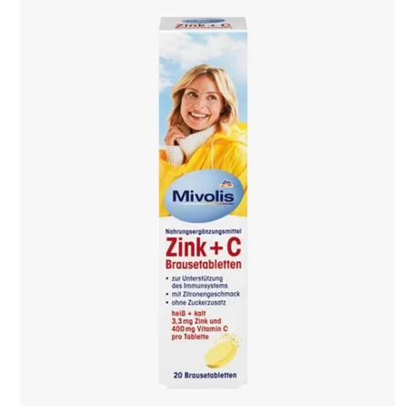 Dm Comprimés effervescents Zinc + C - 20 pièces