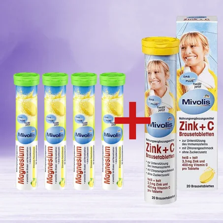 Pack Magnésium × 4 + Zinc & C