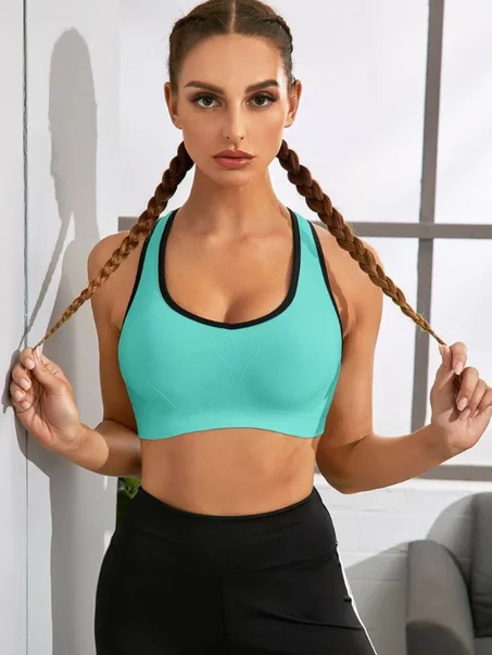 Brassière de sport avec liseré contrastant