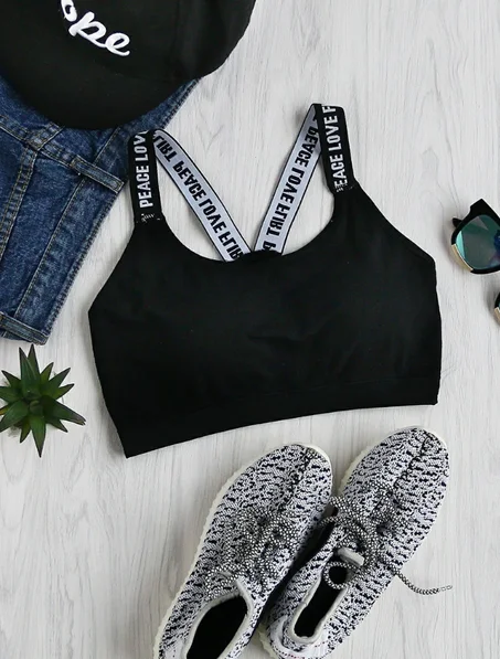 Soutien-gorge imprimé des lettres